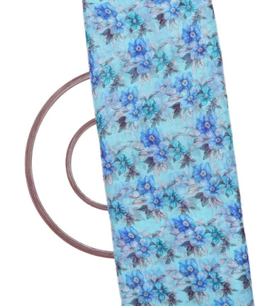 Light Blue Colour Floral Print Chiffon Fabric
